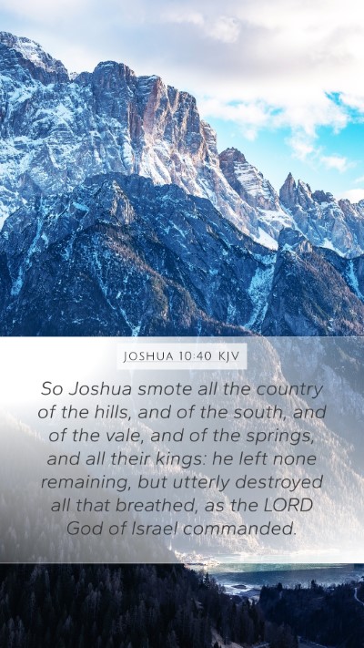 Joshua 10:40 Explained