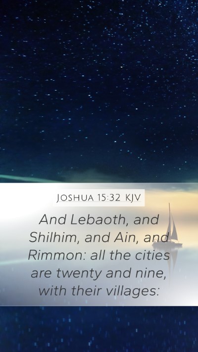 Joshua 15:32 Explained