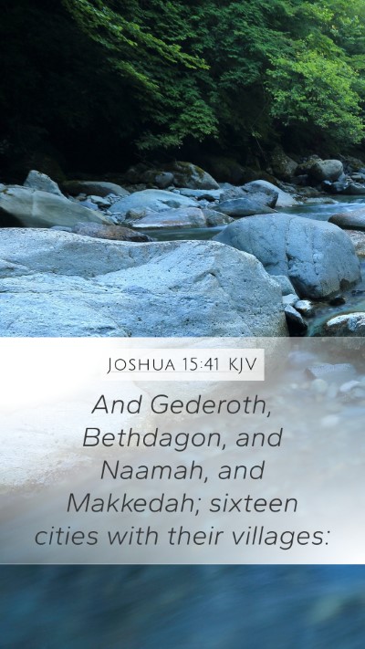 Joshua 15:41 Explained