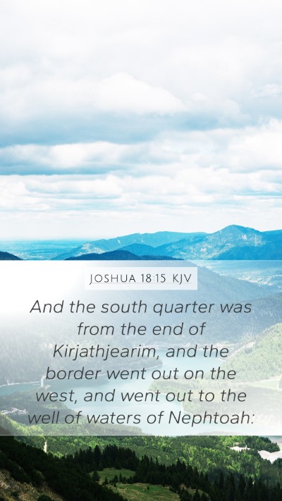 Joshua 18:15 Explained