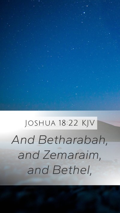 Joshua 18:22 Explained