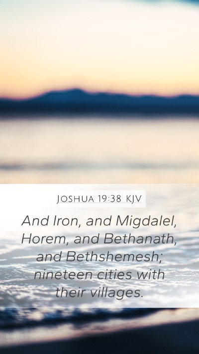 Joshua 19:38 Explained