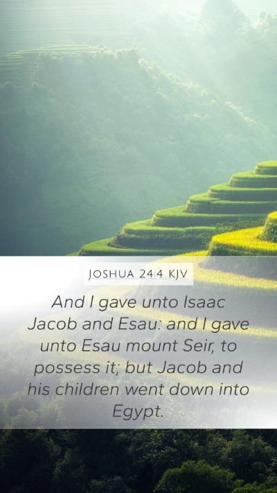 Joshua 24:4 Explained