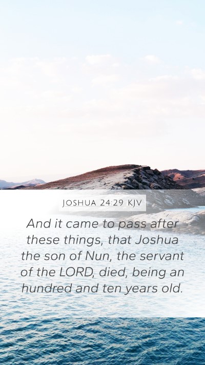 Joshua 24:29 Explained