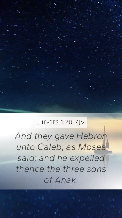 Judges 1:20 Explained