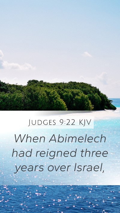 Judges 9:22 Explained