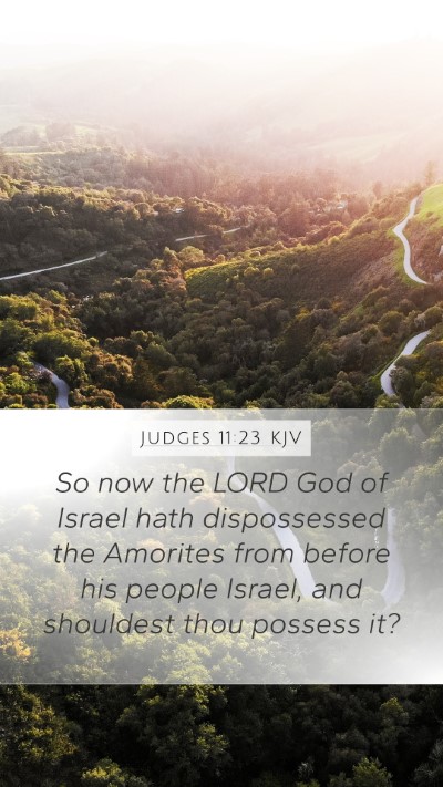 Judges 11:23 Explained