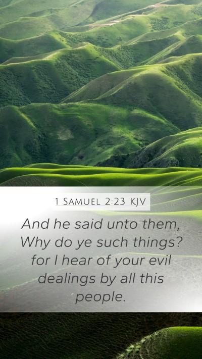 1 Samuel 2:23 Explained