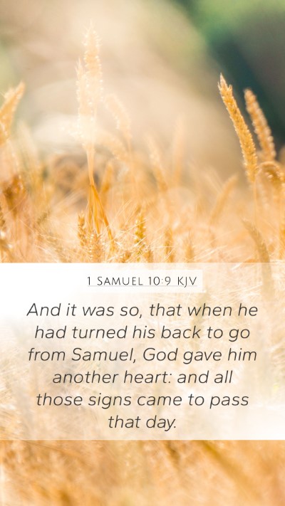 1 Samuel 10:9 Explained