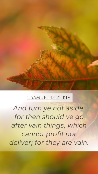 1 Samuel 12:21 Explained