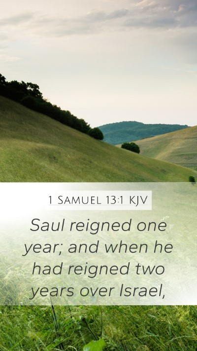 1 Samuel 13:1 Explained