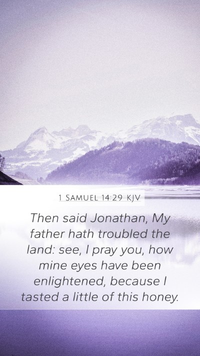 1 Samuel 14:29 Explained