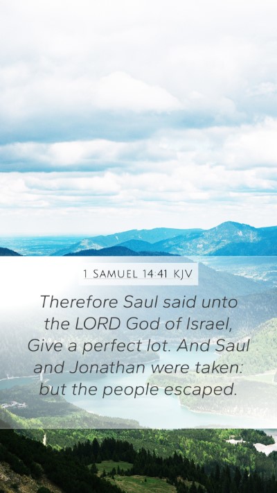 1 Samuel 14:41 Explained