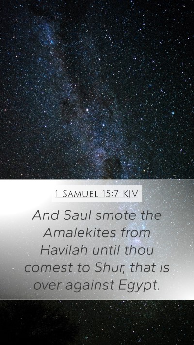 1 Samuel 15:7 Explained