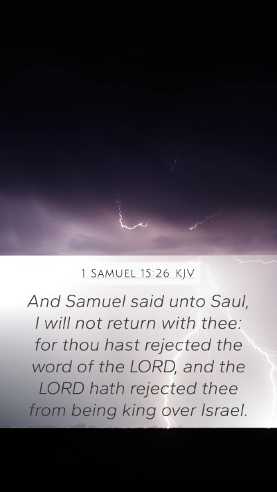 1 Samuel 15:26 Explained