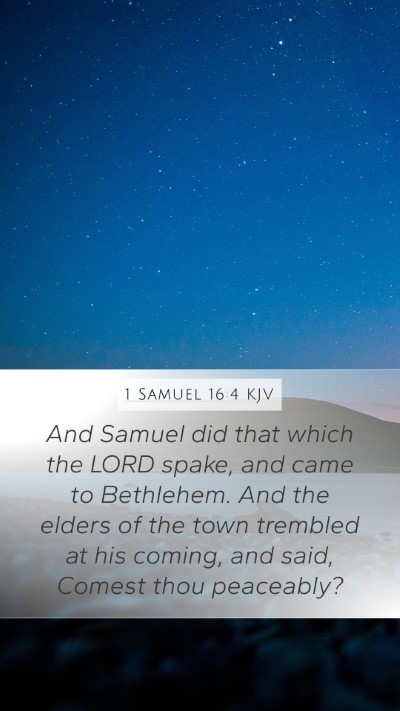 1 Samuel 16:4 Explained