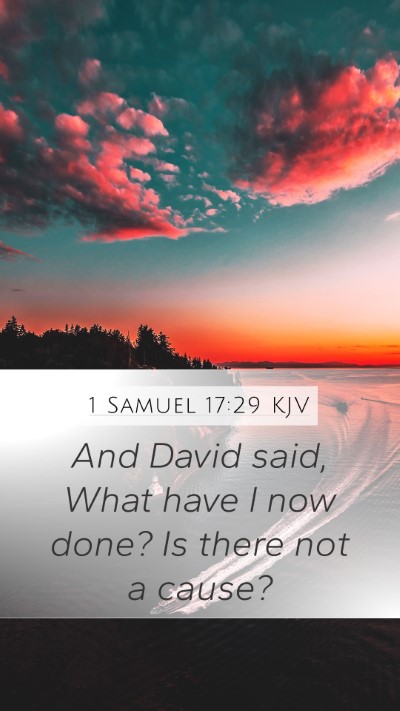 1 Samuel 17:29 Explained