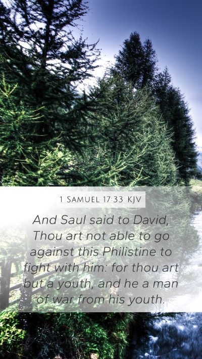 1 Samuel 17:33 Explained