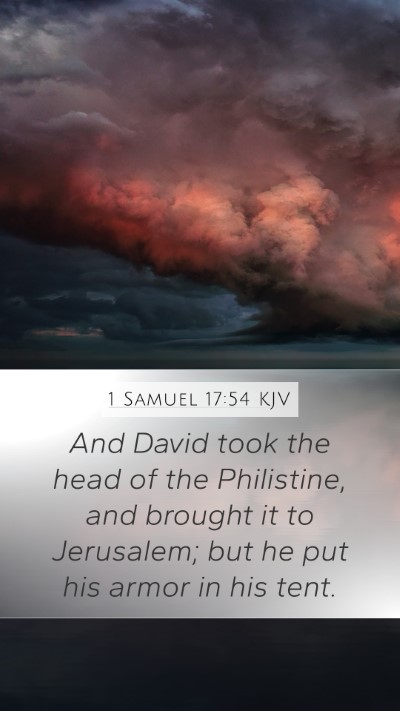 1 Samuel 17:54 Explained