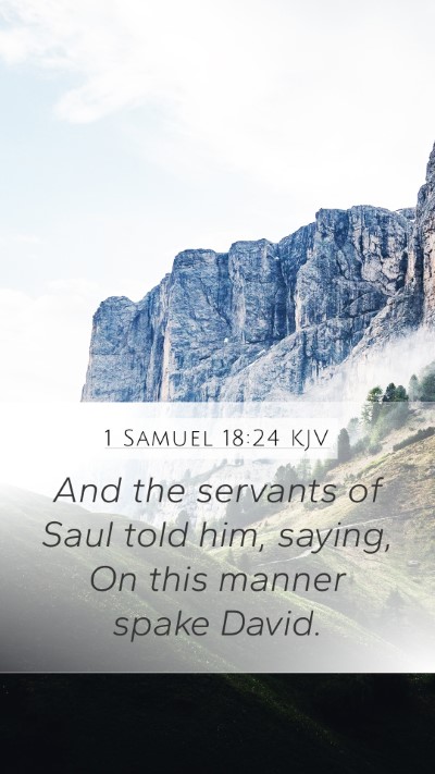 1 Samuel 18:24 Explained