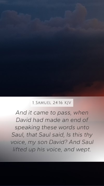 1 Samuel 24:16 Explained