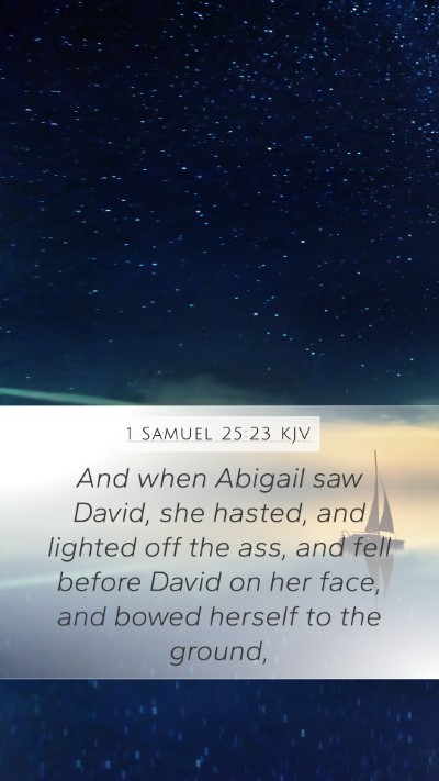 1 Samuel 25:23 Explained