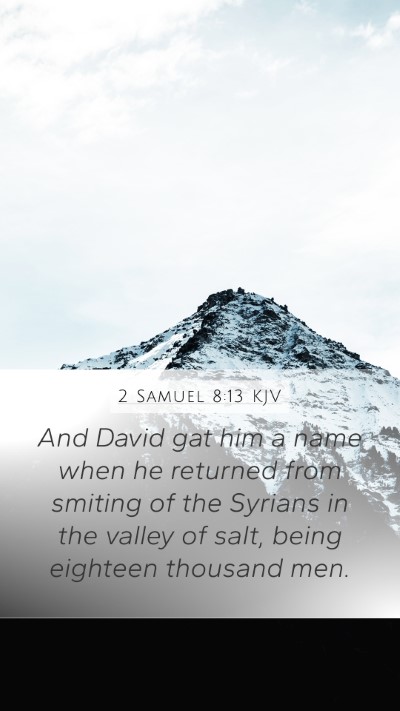 2 Samuel 8:13 Explained