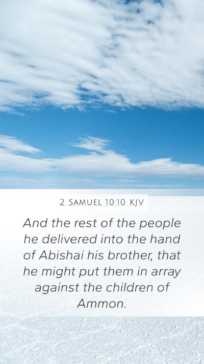 2 Samuel 10:10 Explained