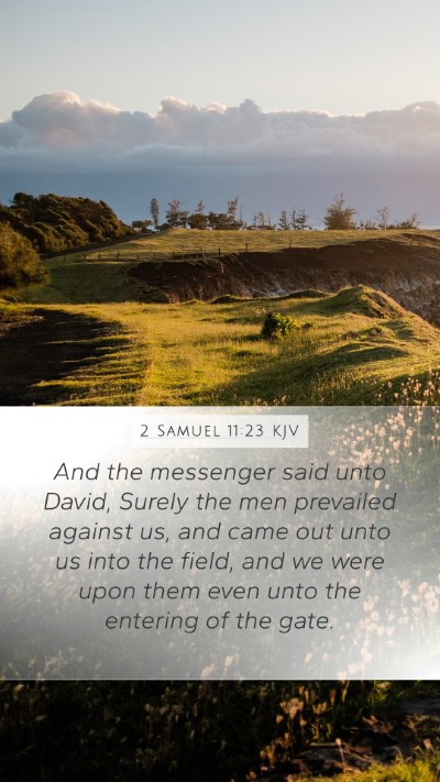 2 Samuel 11:23 Explained