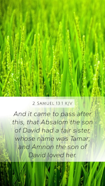 2 Samuel 13:1 Explained