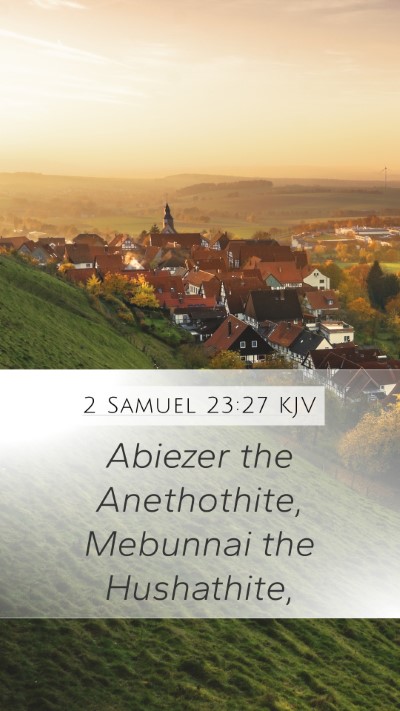 2 Samuel 23:27 Explained