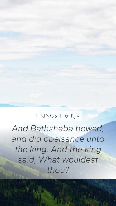 1 Kings 1:16 Explained