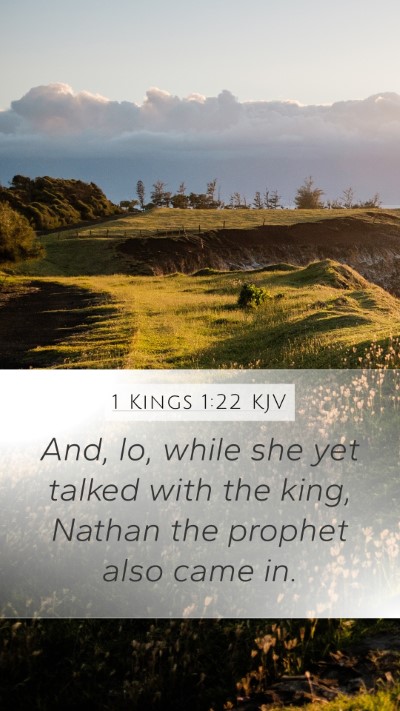 1 Kings 1:22 Explained