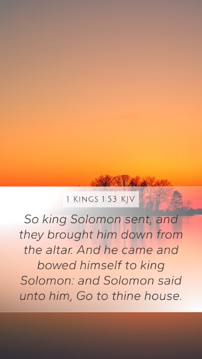 1 Kings 1:53 Explained