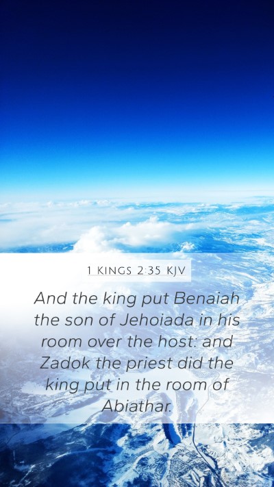 1 Kings 2:35 Explained