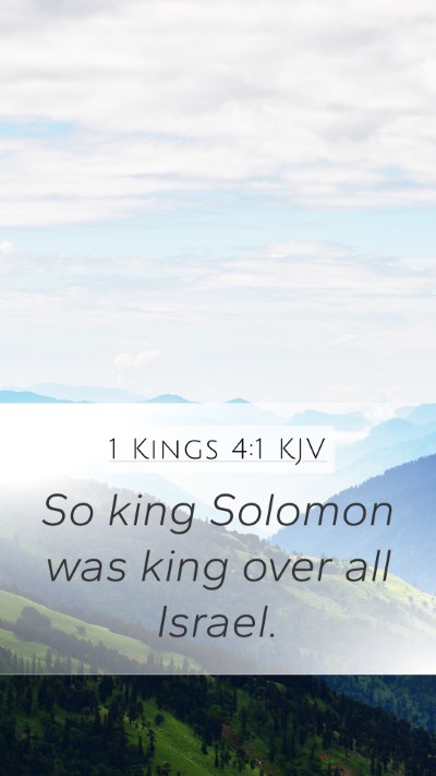 1 Kings 4:1 Explained