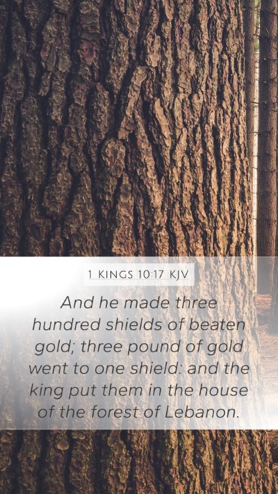 1 Kings 10:17 Explained