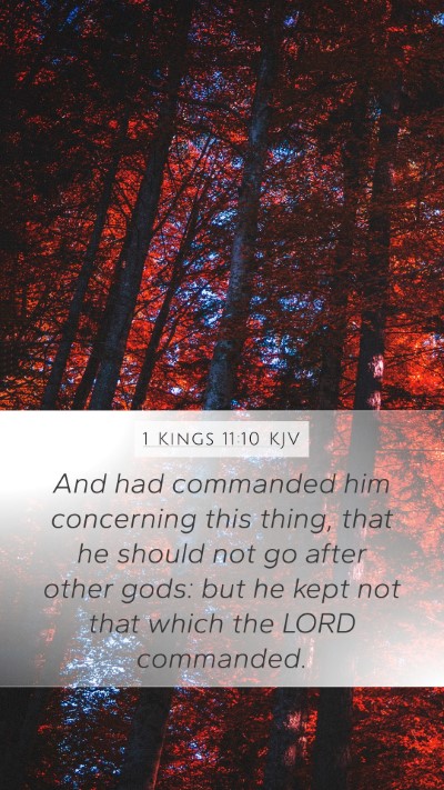 1 Kings 11:10 Explained