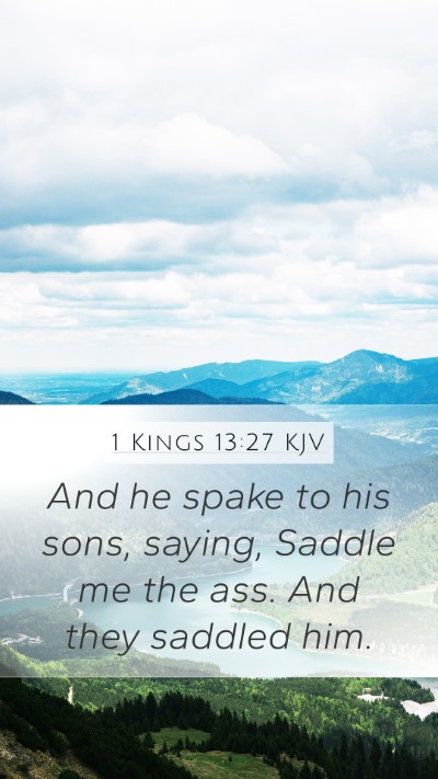 1 Kings 13:27 Explained