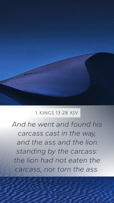 1 Kings 13:28 Explained