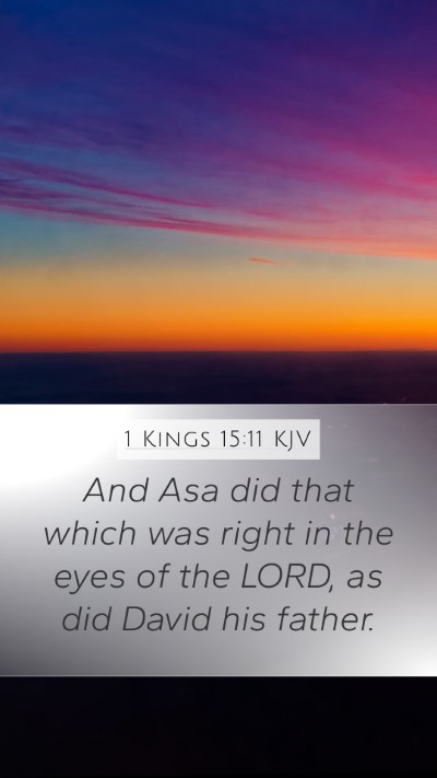 1 Kings 15:11 Explained