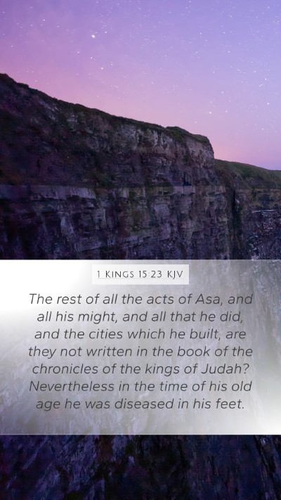 1 Kings 15:23 Explained