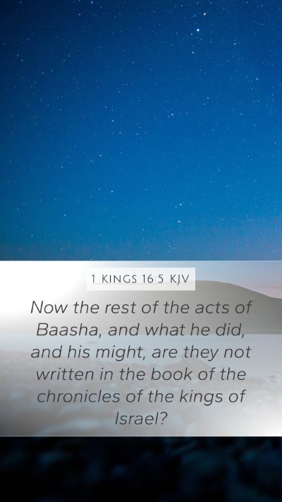 1 Kings 16:5 Explained