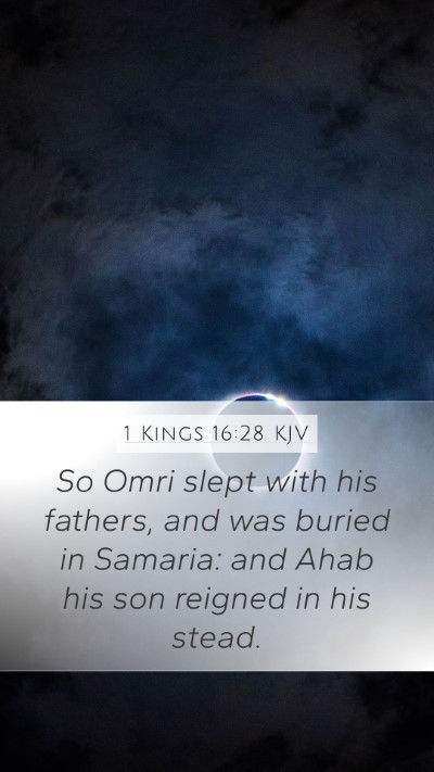 1 Kings 16:28 Explained