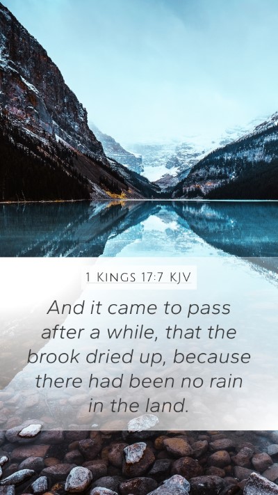 1 Kings 17:7 Explained