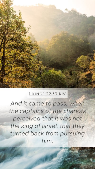 1 Kings 22:33 Explained