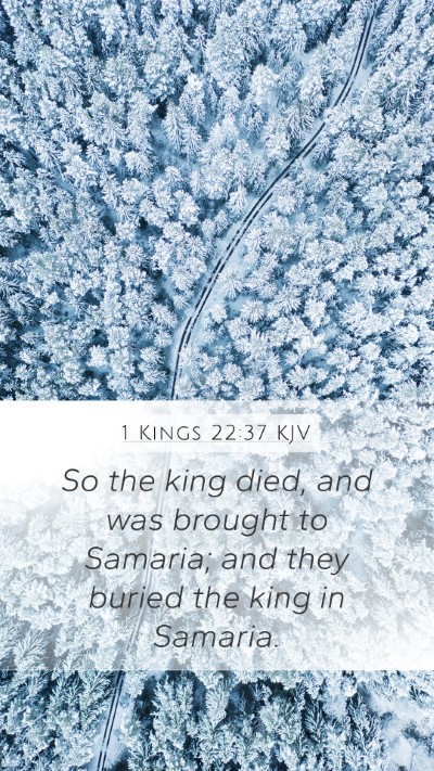 1 Kings 22:37 Explained