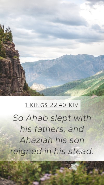 1 Kings 22:40 Explained