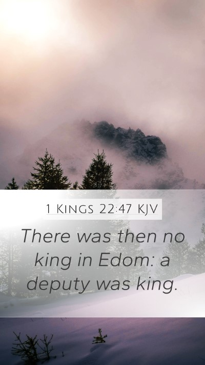 1 Kings 22:47 Explained