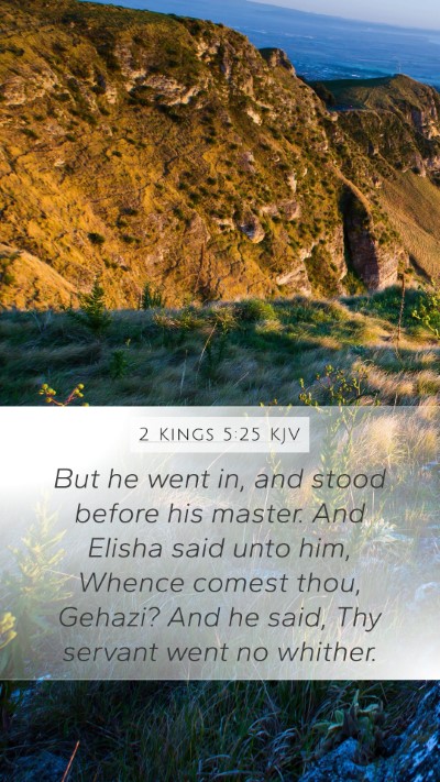 2 Kings 5:25 Explained